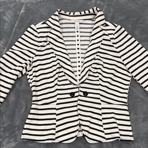 White House Black Market Jackets & Blazers - White House Black Market Striped Blazer in Black and White